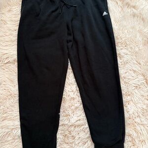 adidas Black Sweatpants with Elastic Waistband and Tapered Leg Golf Size XL